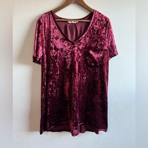 Spring and Mercer - Brushed Red Velvet Shirt